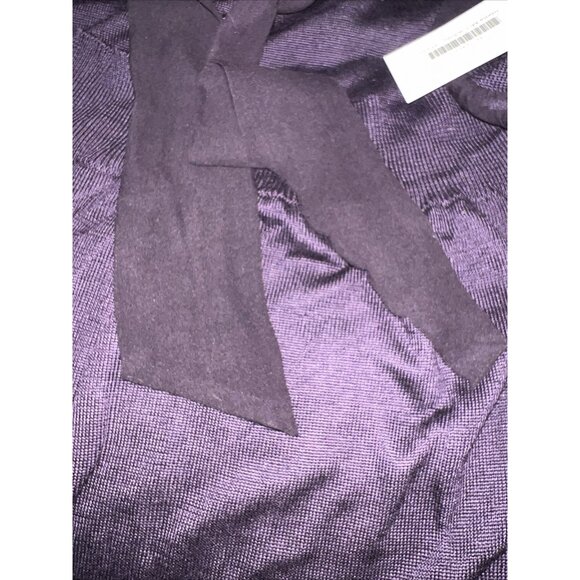 Stella McCartney Womens Silk Blend Dress Size 4 Purple With Bow Detail Made In C - Picture 7 of 9